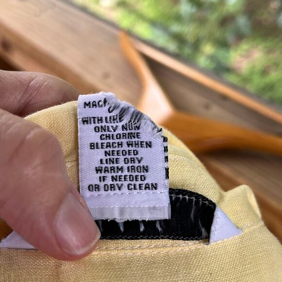 Carole Little Women's Butter Yellow 100% Linen Button Front Top Size 3X - Picture 8 of 8